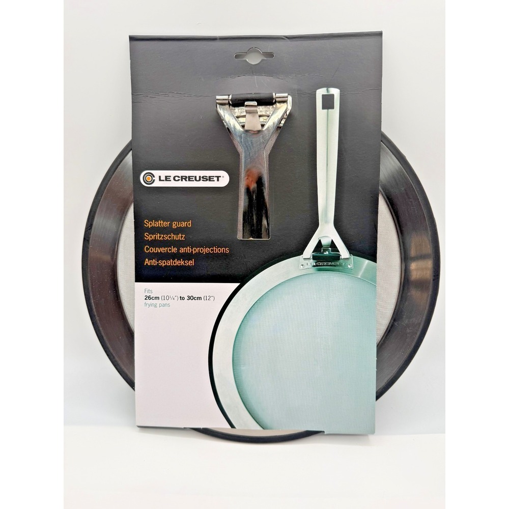 Le Creuset 10.25 to 12 Inch Stainless Steel Splatter Guard NEW